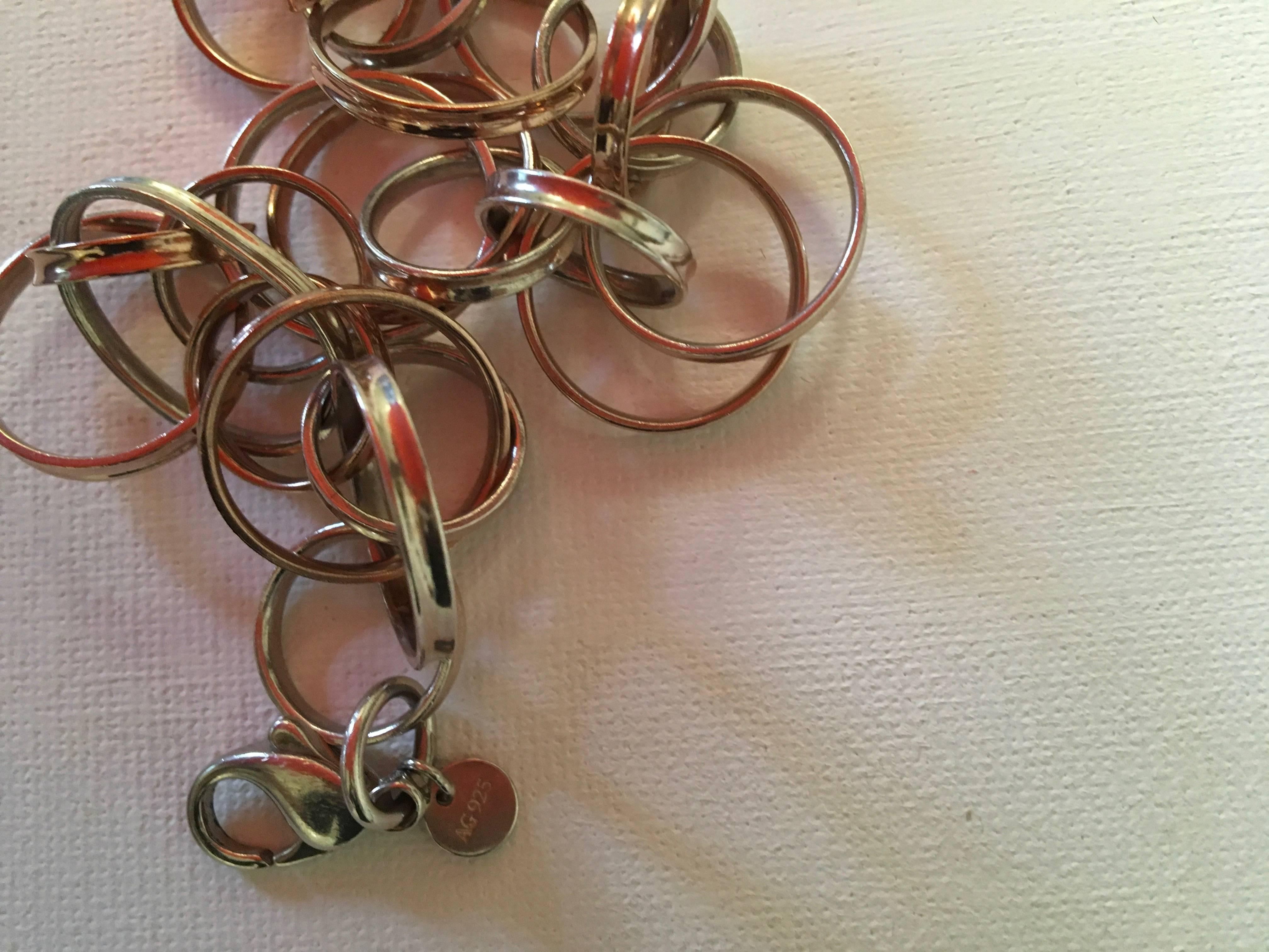 Tiffany 1837 Interlocking Circles Bracelet - Rubedo Metal & Silver For Sale 3