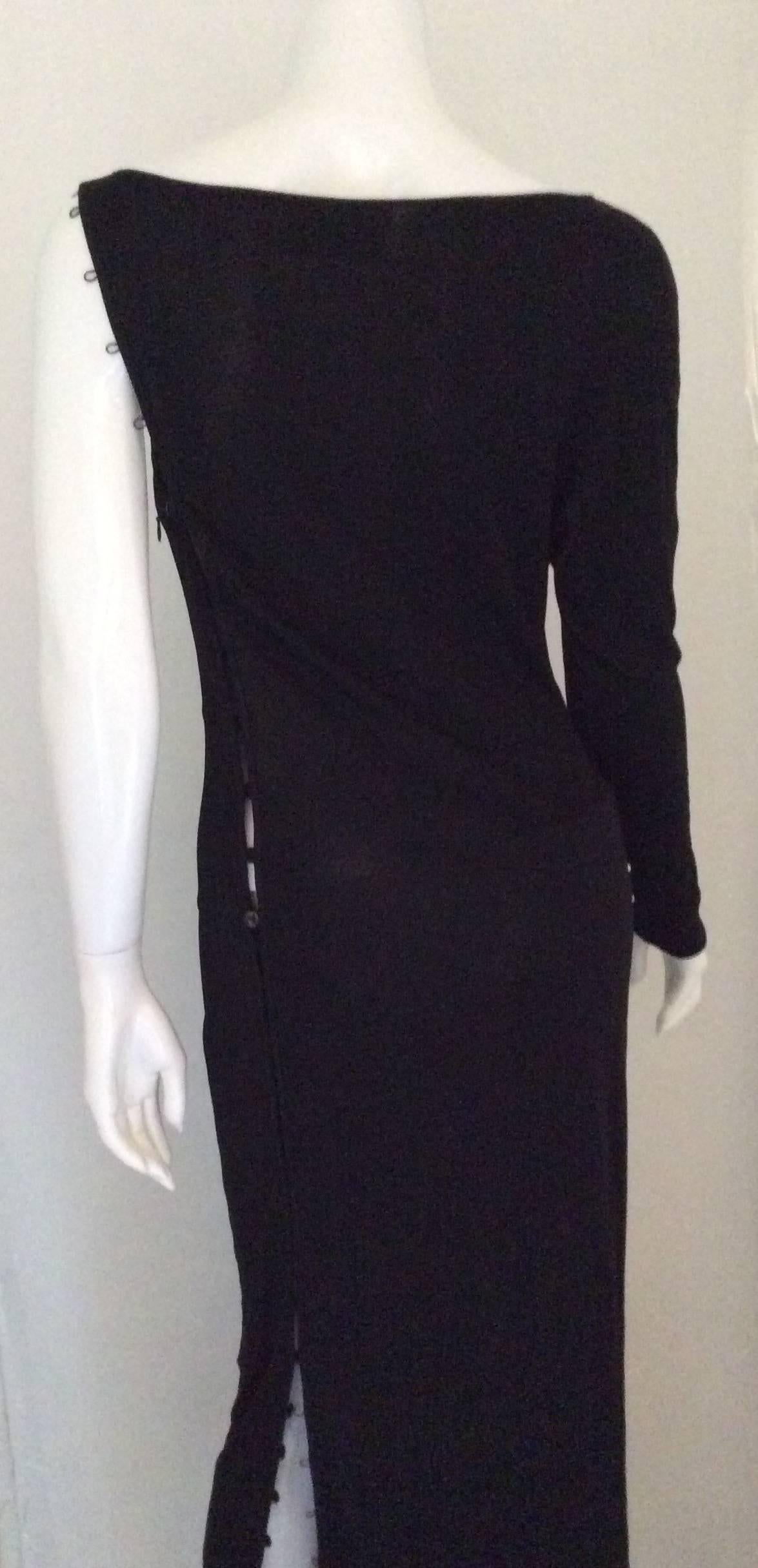 Black Gianfranco Ferre Long Evening Dress / Gown - Couture For Sale