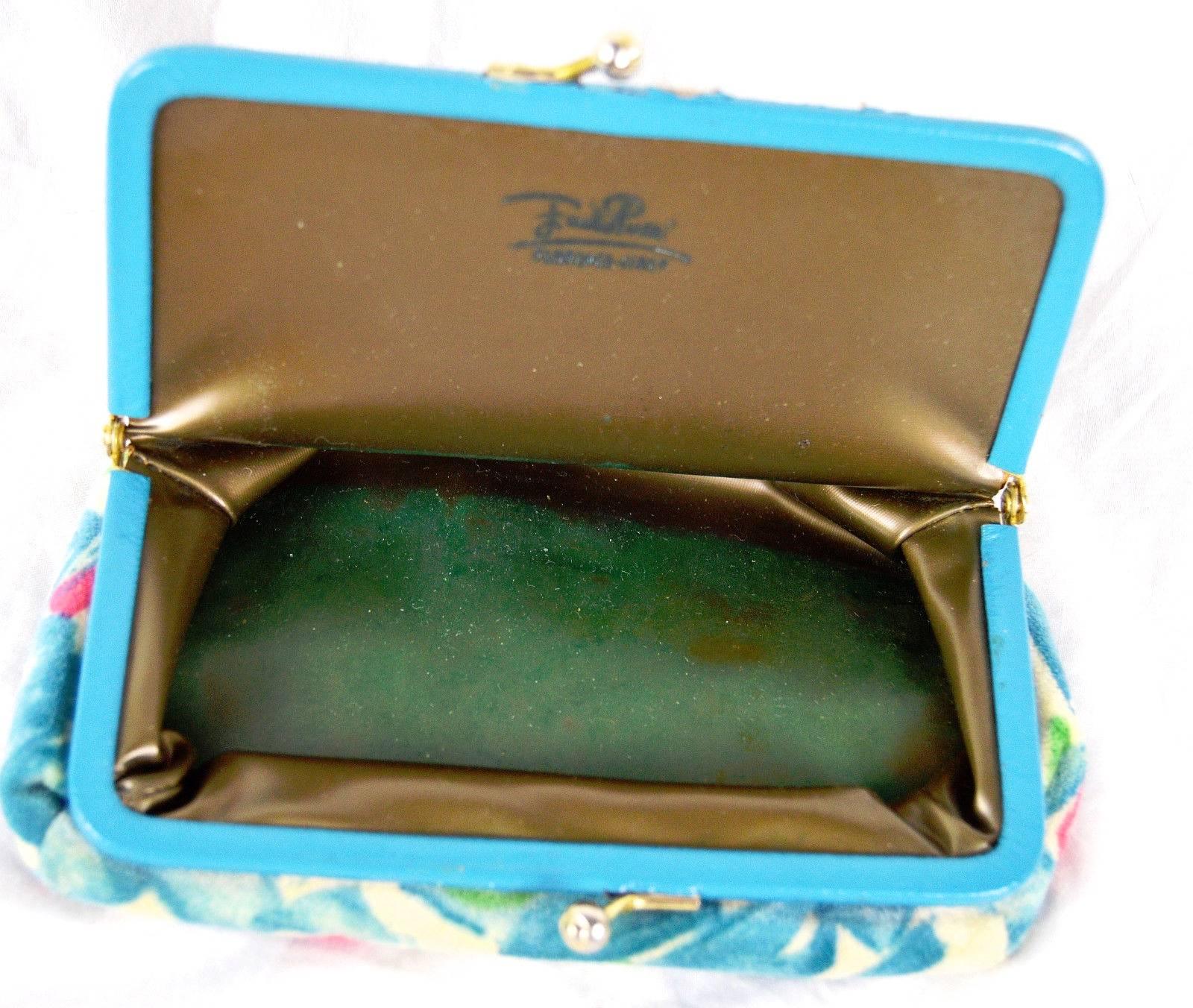 Blue Vintage Emilio Pucci Small Accessory Case - Rare 