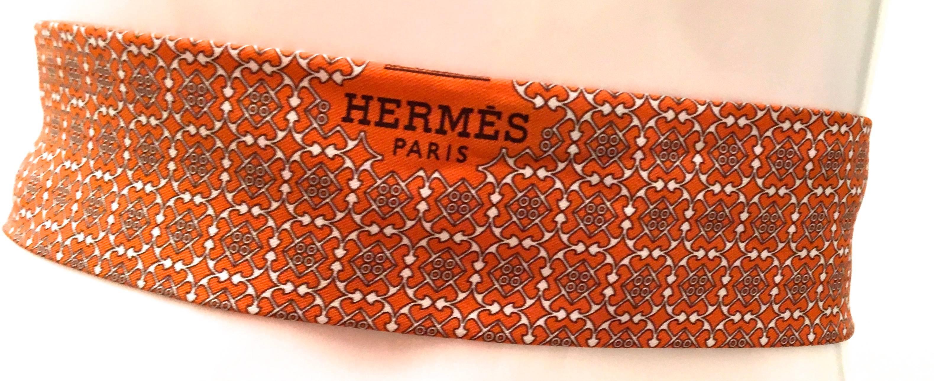 Rare Hermes Scarf / Tie / Belt - 100% Silk - New  For Sale 4