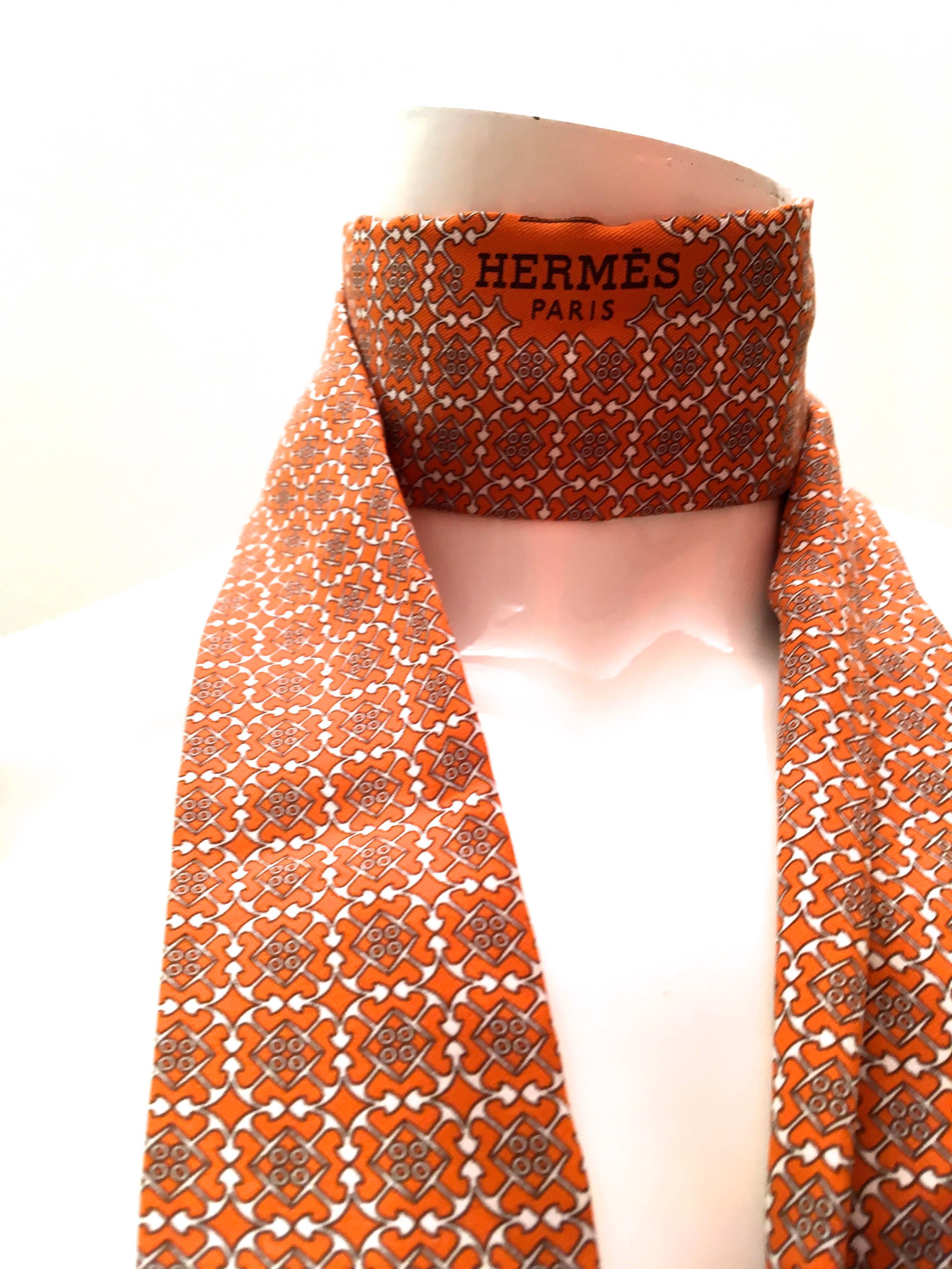 Rare Hermes Scarf / Tie / Belt - 100% Silk - New  For Sale 5