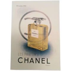 Chanel Vintage Ad Perfume Bottle Ad Print - 1940's