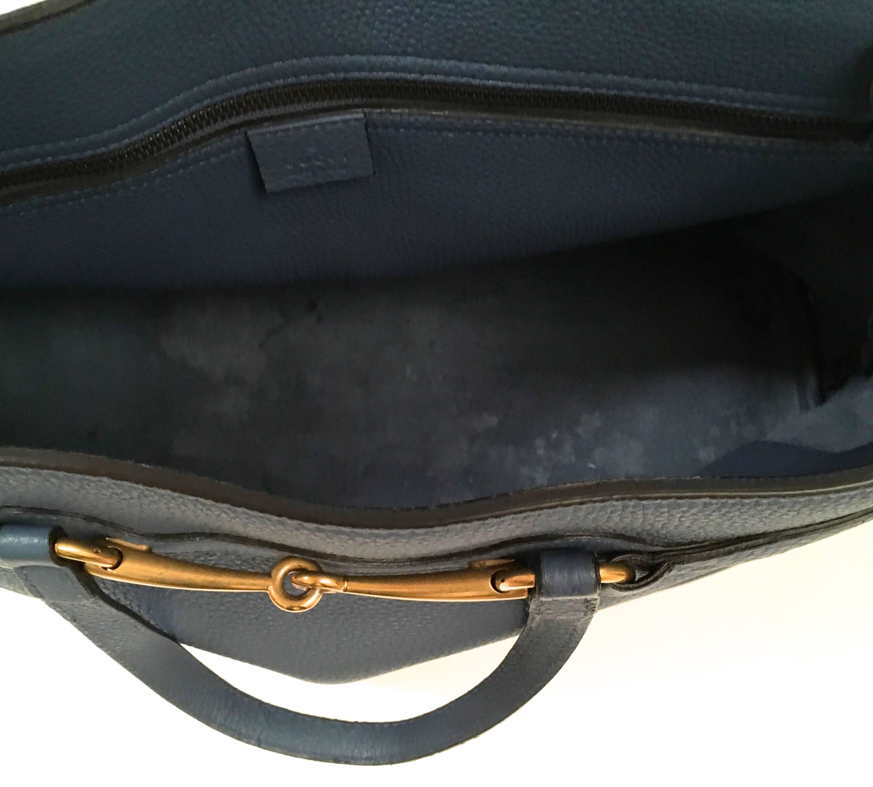 Gucci Large Shoulder Bag / Tote - Leather - Gold Tone Horsebit In Excellent Condition For Sale In Boca Raton, FL