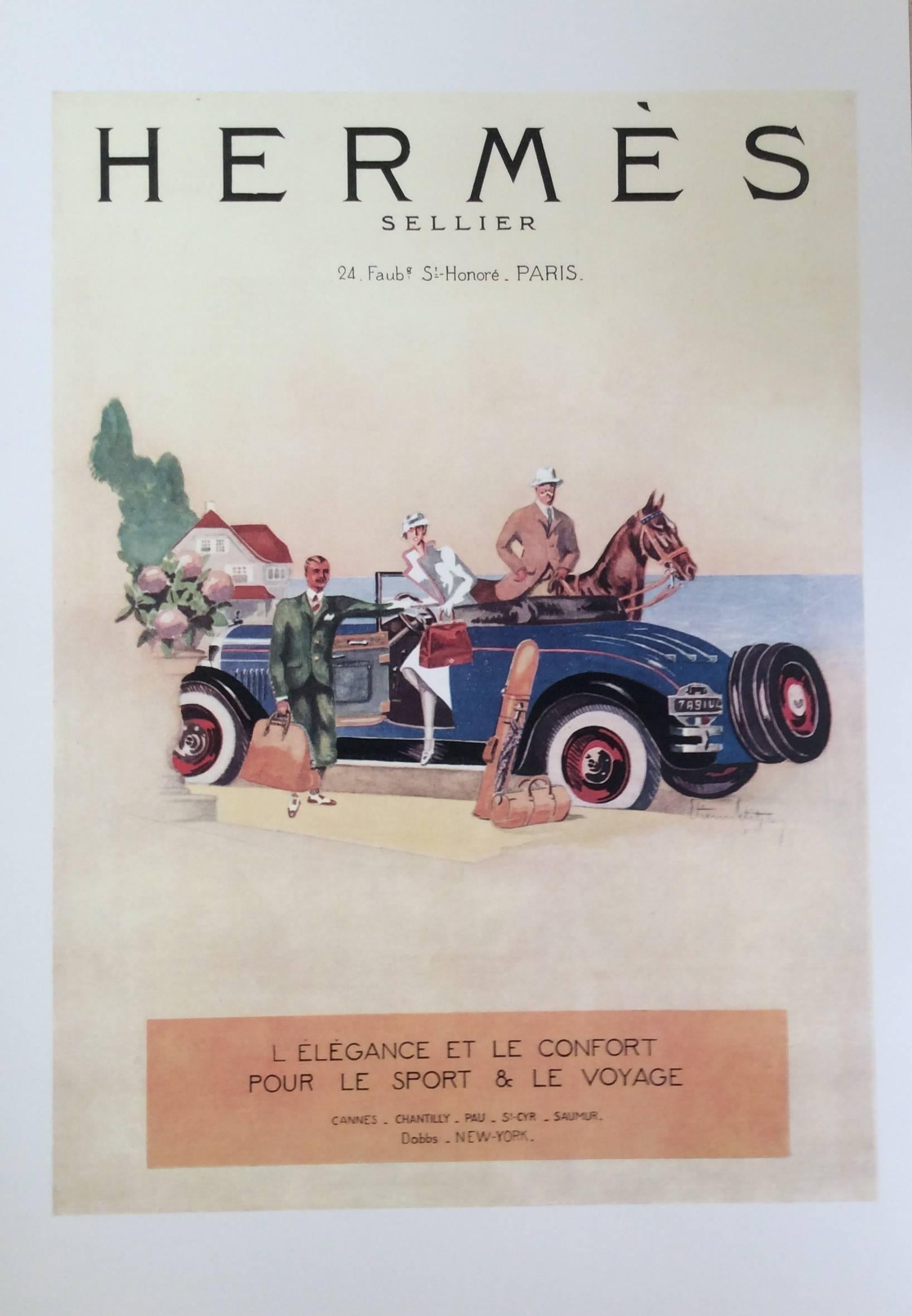 Women's or Men's Hermes Ad Print - 1930's For Sale