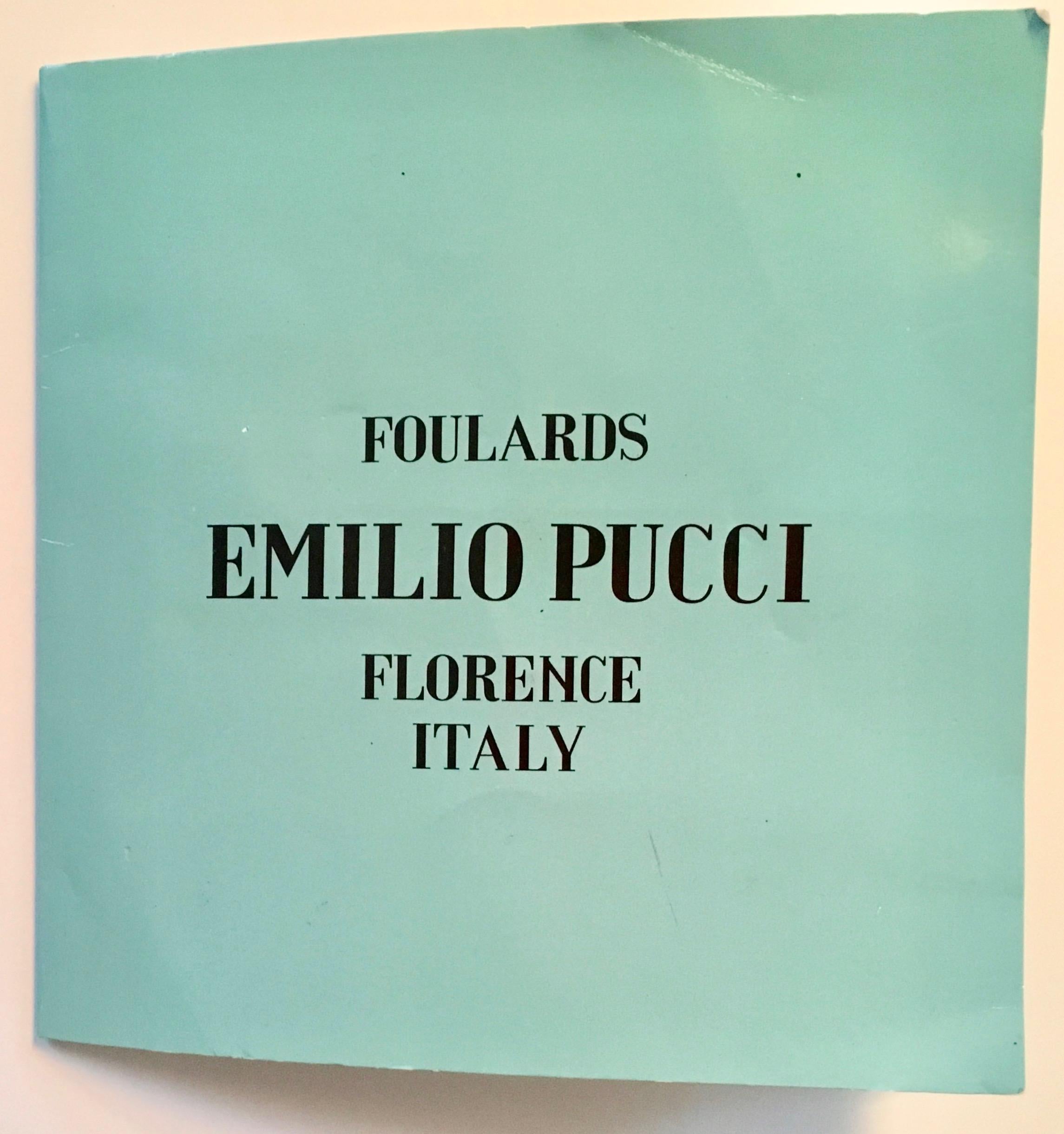 Vintage 1960's Emilio Pucci Scarf -w/ Original Scarf Sleeve Silk Mousline  For Sale 1