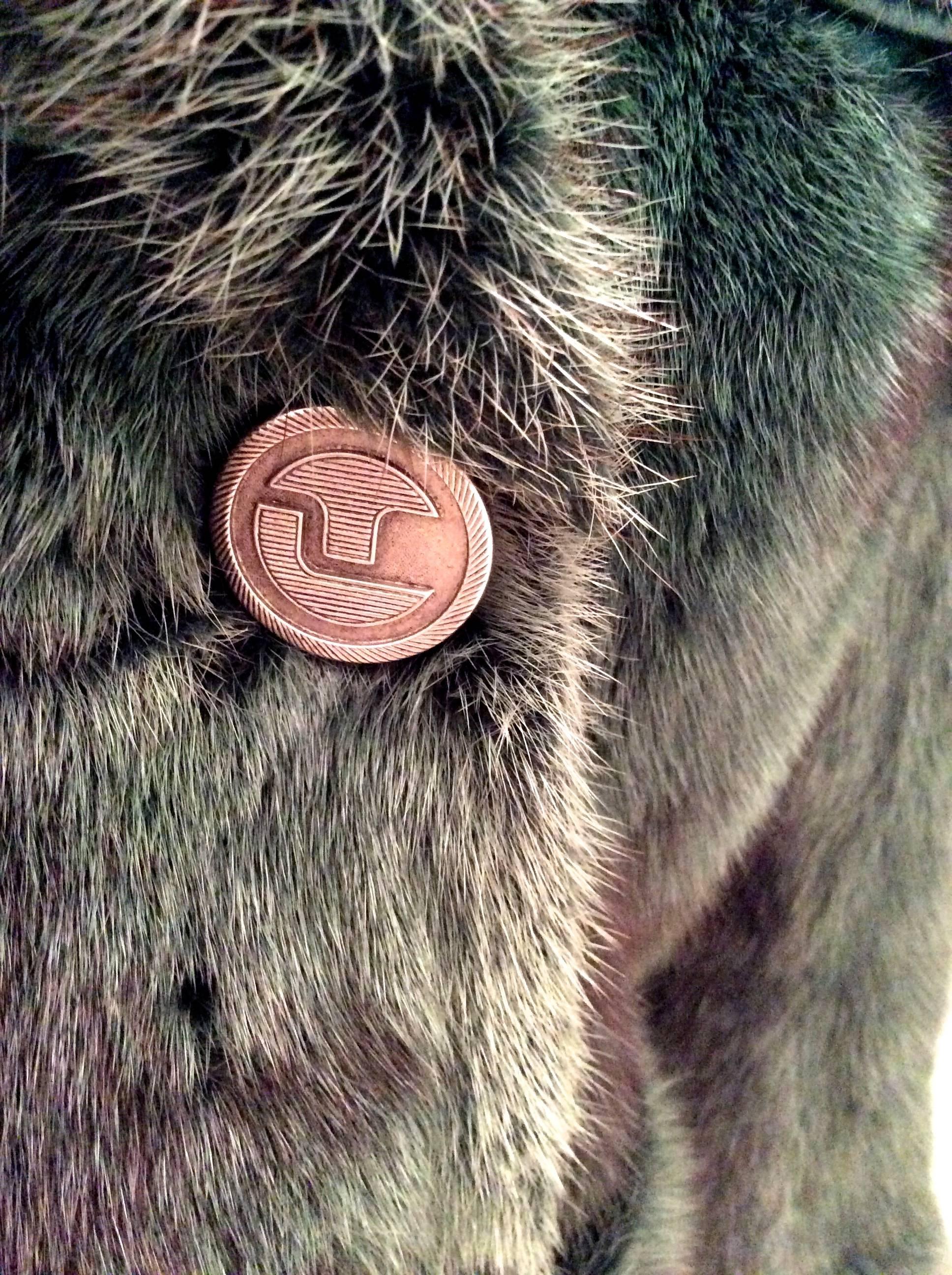 Ted Lapidus Green Mink Fur Coat In Excellent Condition In Boca Raton, FL