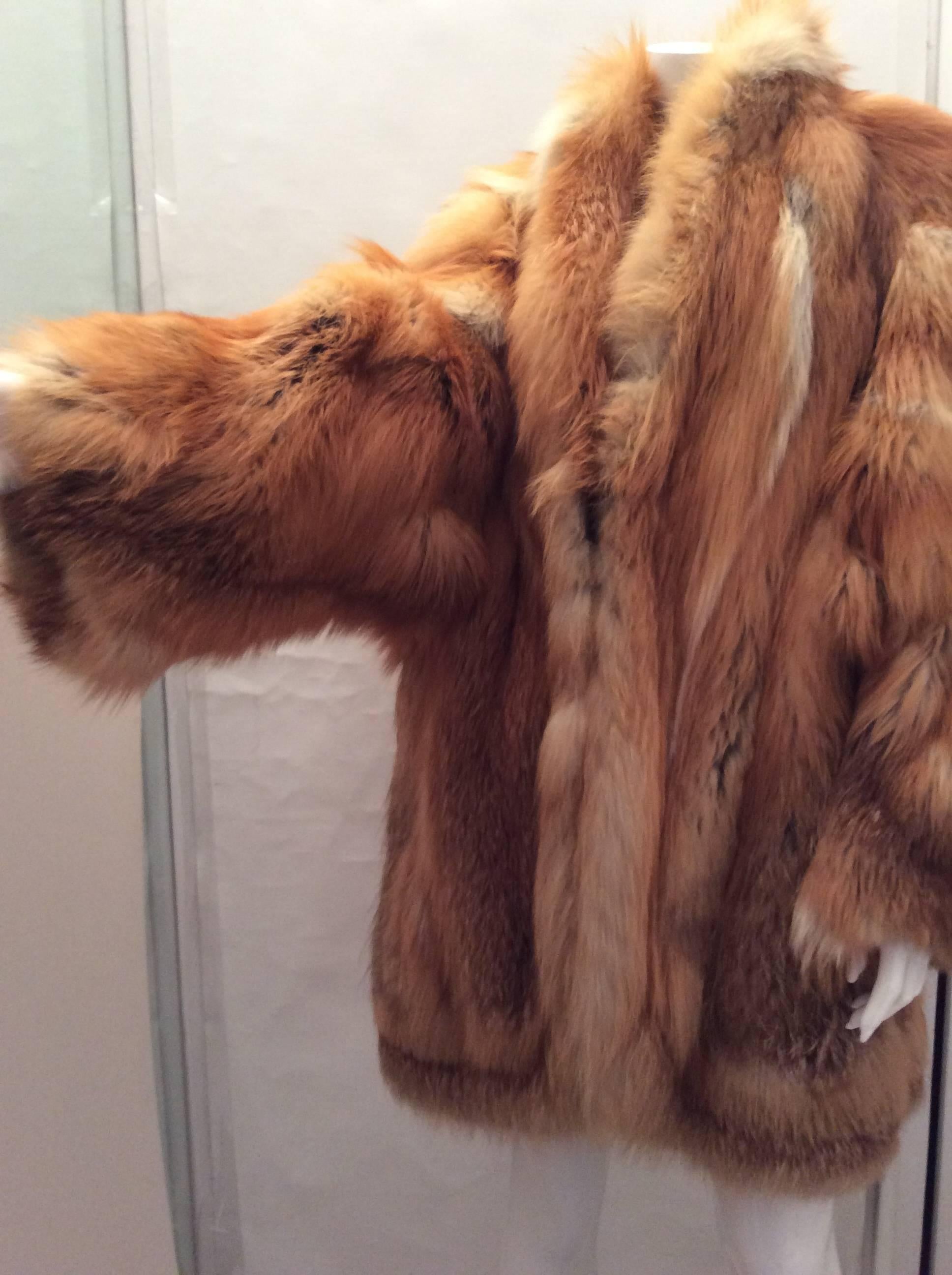 Women's Beautiful Red Fox Jacket - Size Large