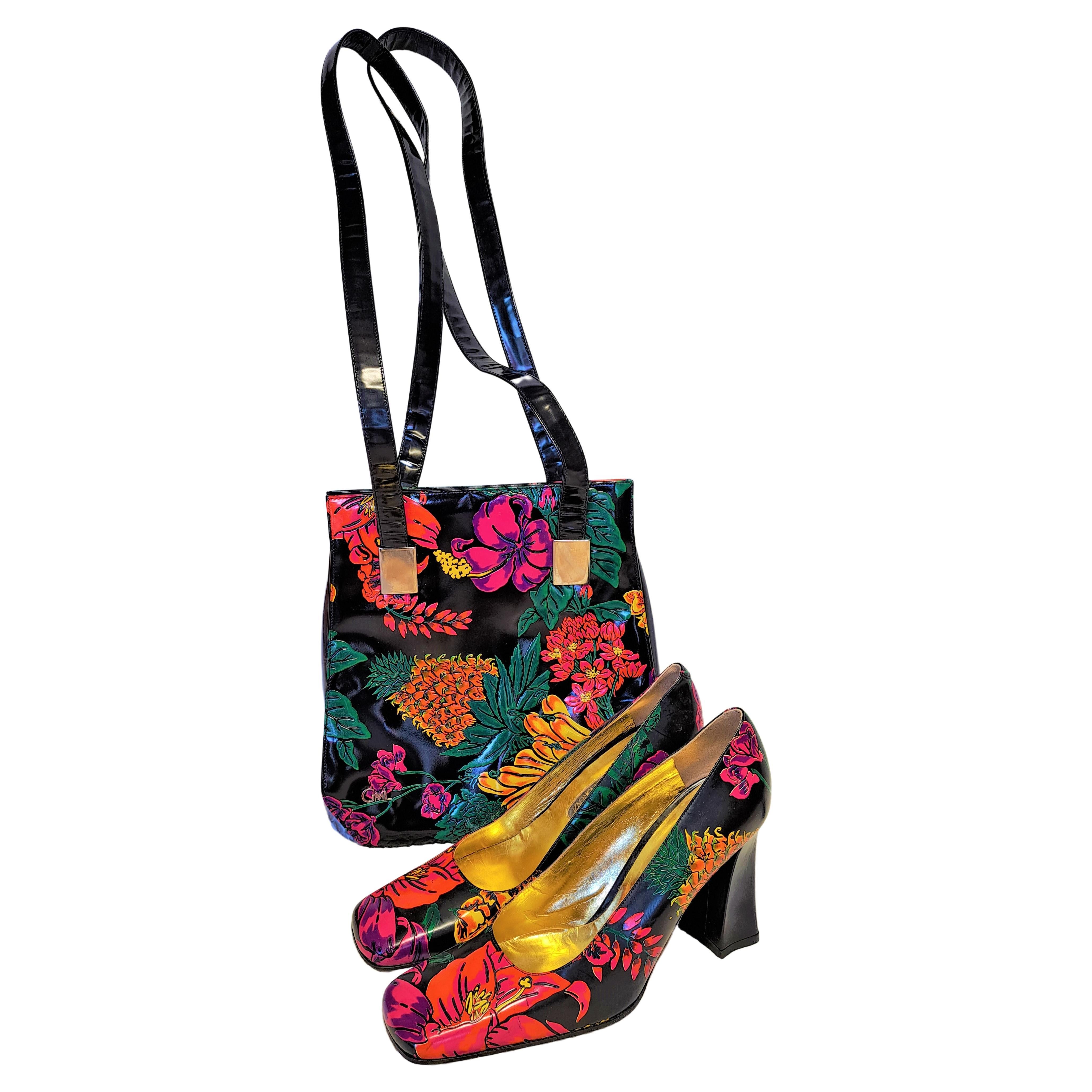 Gianmarco Lorenzi escarpins en cuir avec sac en cuir similaire, taille 40, 1996 en vente