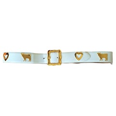Vintage Moschino Leather Belt Circa 1987 Women's Accessory
