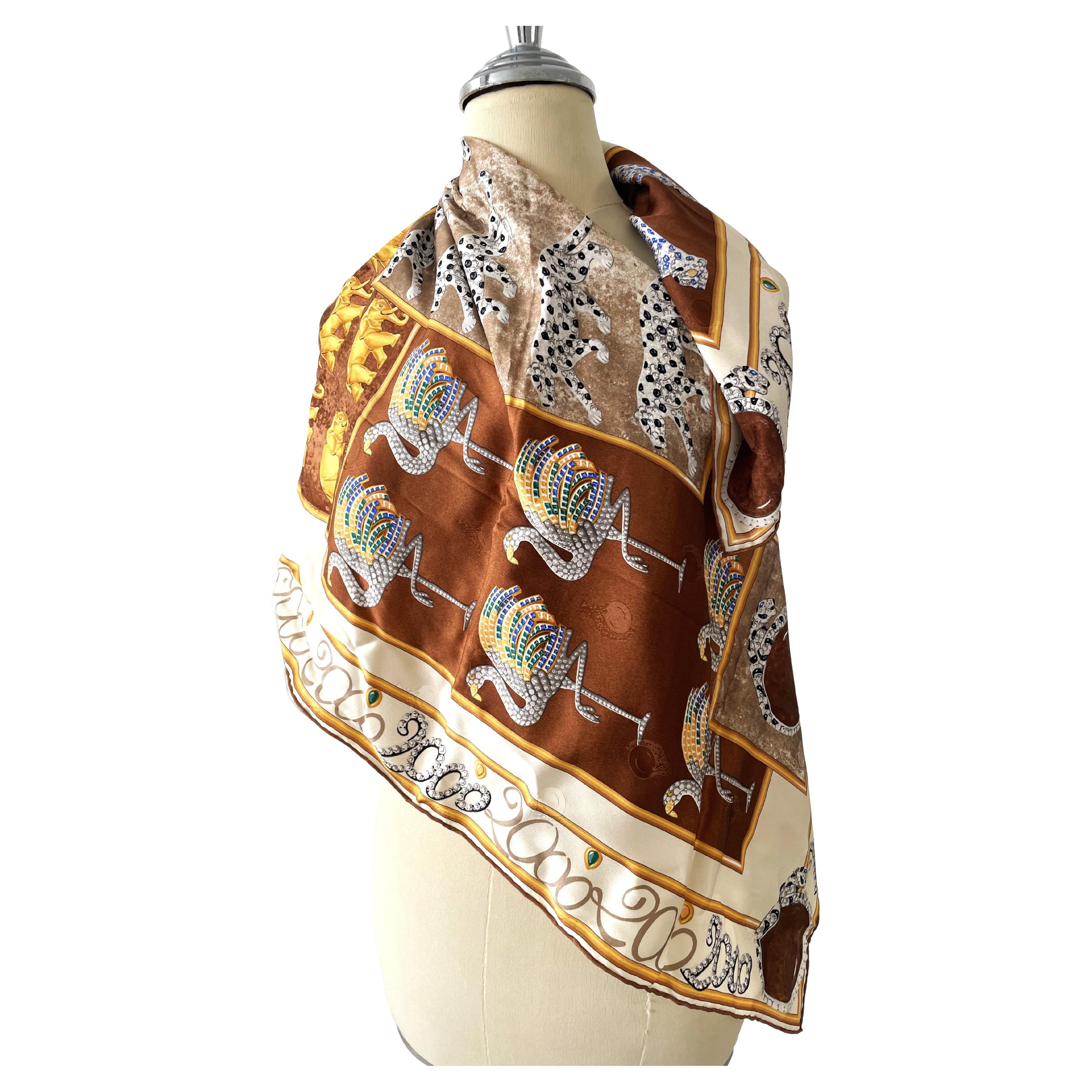 Sciarpa di seta Cartier Seta 2000 vintage in vendita