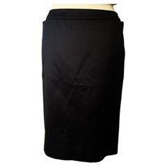 Yves Saint Laurent Rive Gauche Vintage anni '90 Gonna corta in senape nera con tasche