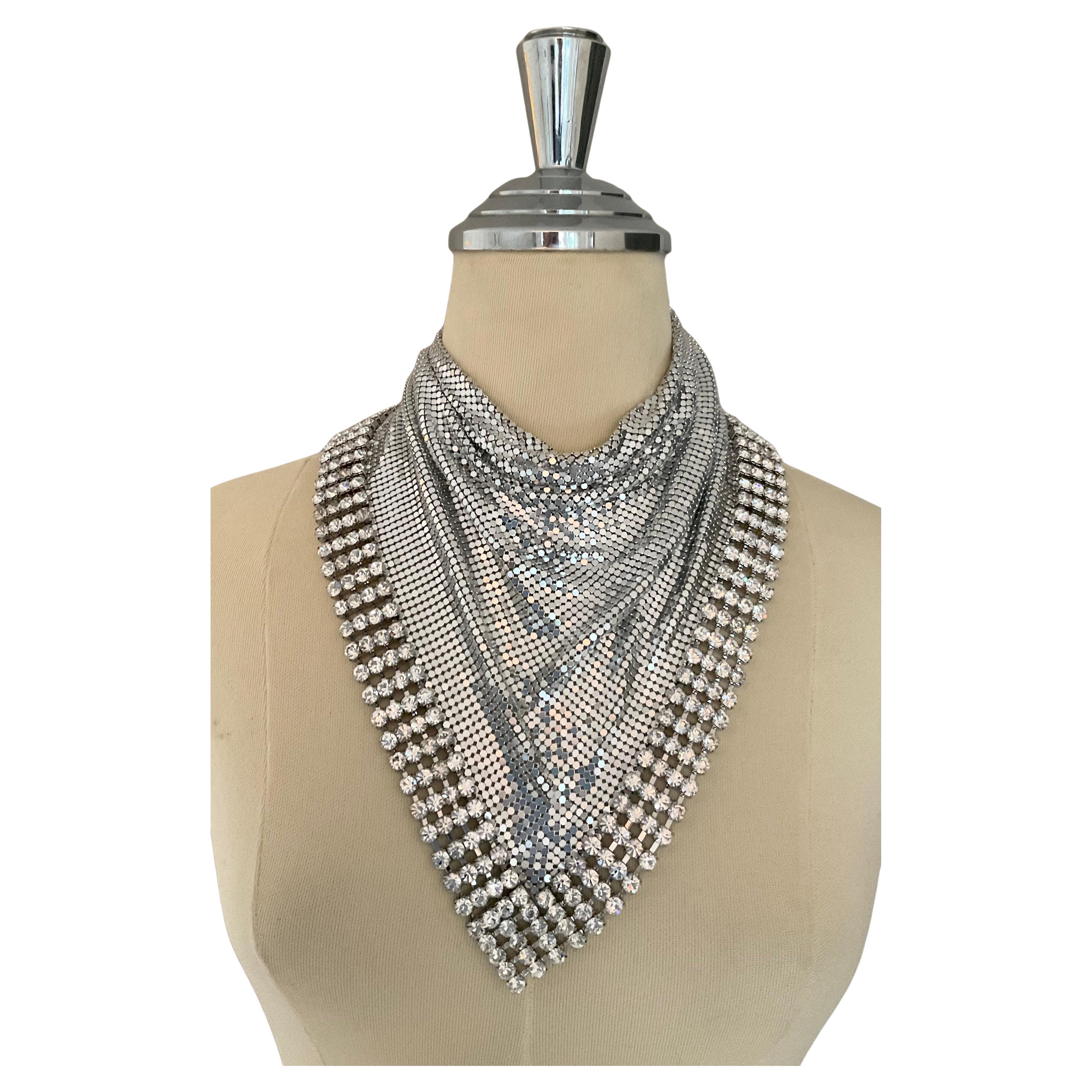 Paco Rabanne Bufanda Triángulo Malla Metálica Pedrería Coleccionistas Beige en venta