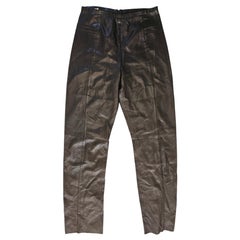 Trussardi 1990s Black Soft Calfskin Leather Trousers