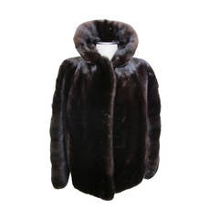 Ranch Mink Open Jacket With Pockets