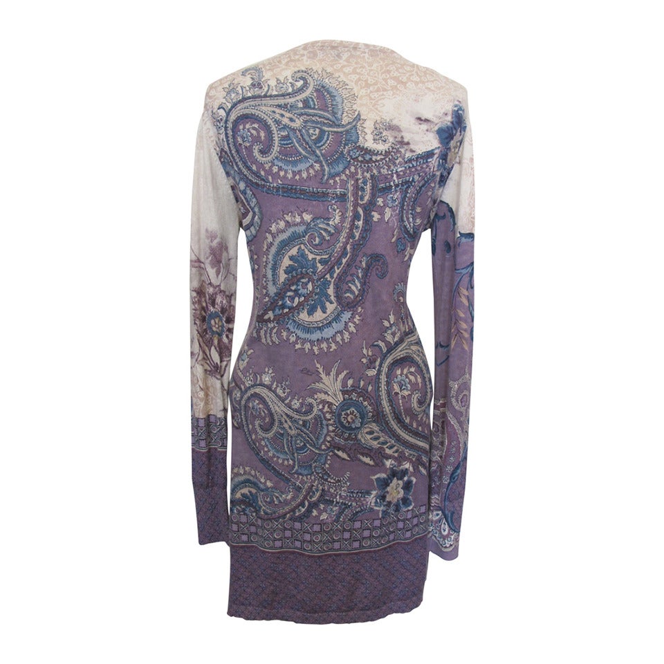 Etro Paisley Sweater Dress For Sale