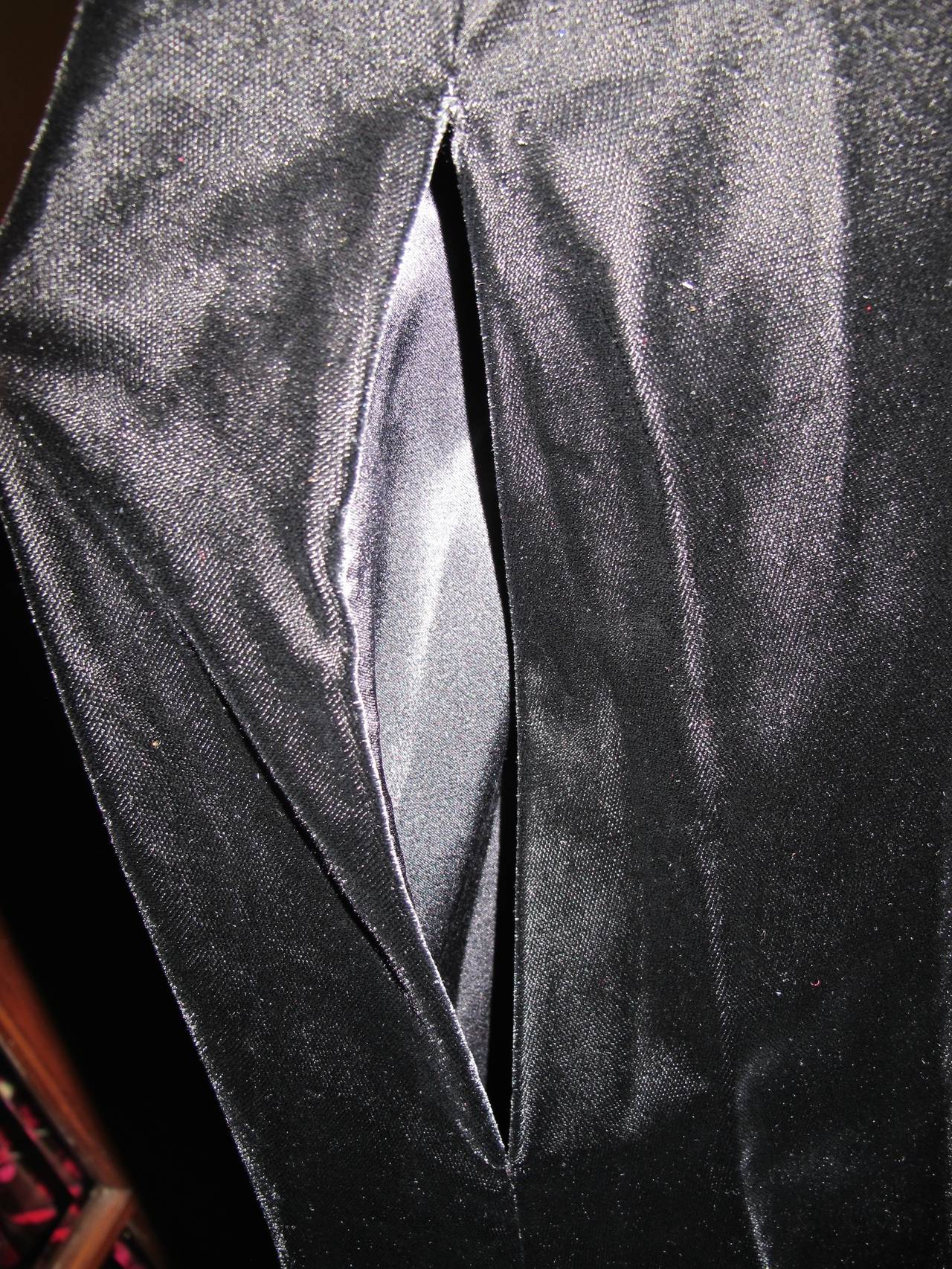 Yves St. Laurent Rive Gauche Black Velvet Cape For Sale 5