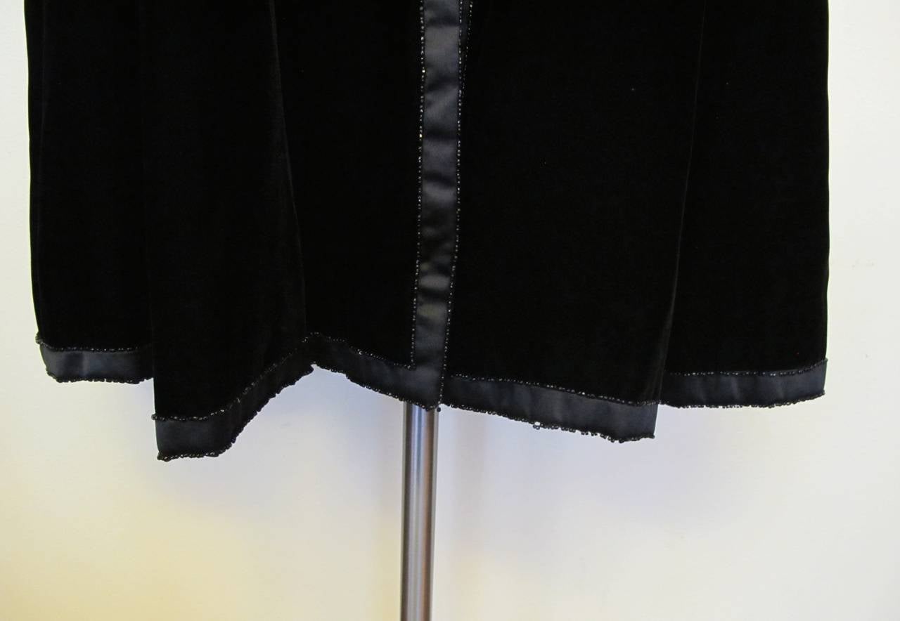 Women's Yves St. Laurent Rive Gauche Black Velvet Cape For Sale