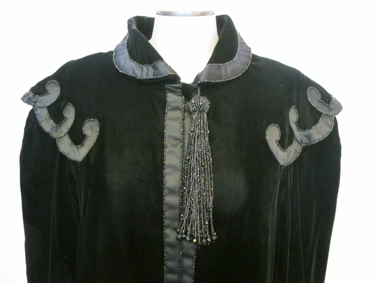 Yves St. Laurent Rive Gauche Black Velvet Cape For Sale 3