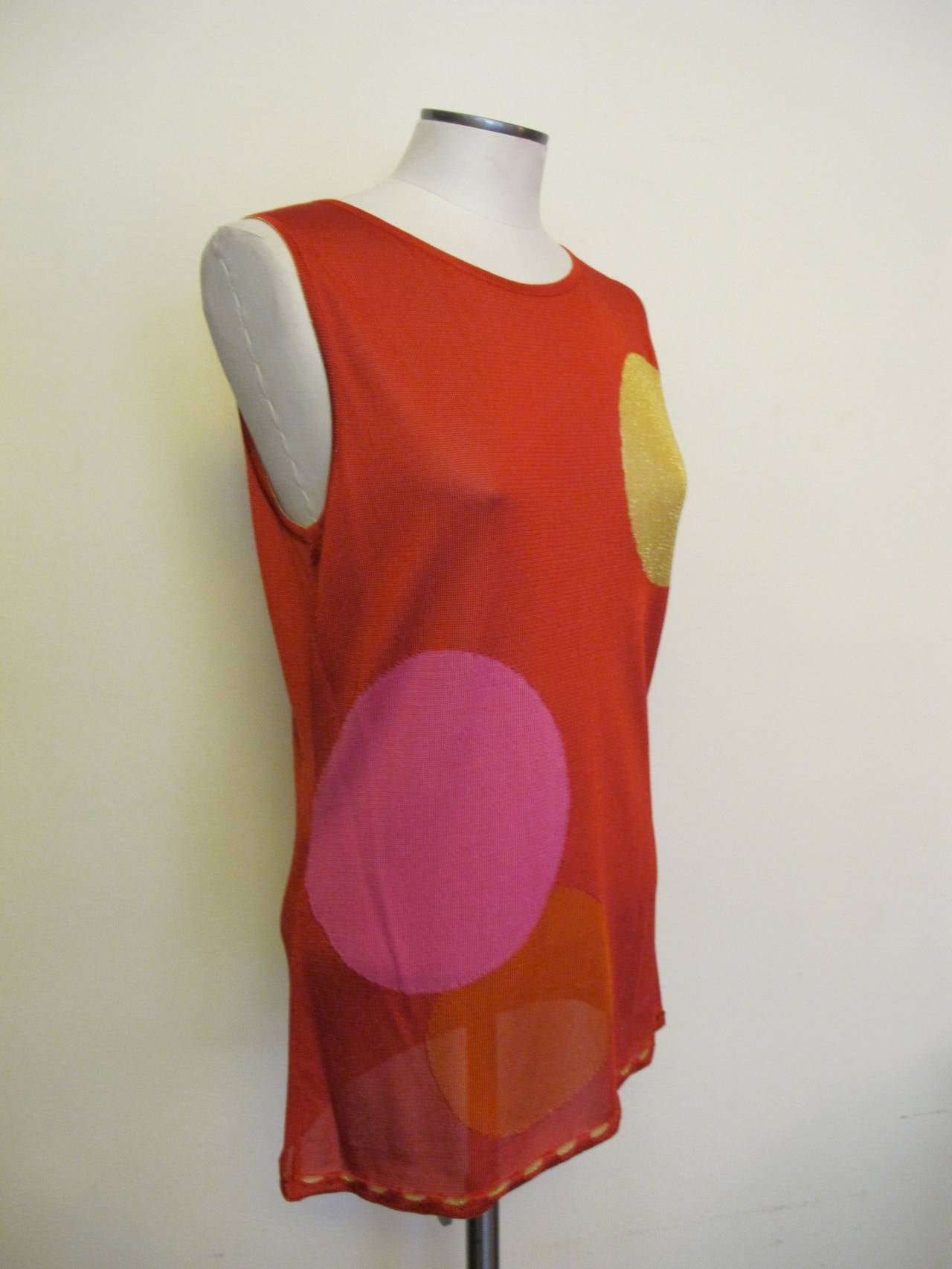 1980's Kenzo Jungle Knit Tank In New Condition For Sale In San Francisco, CA