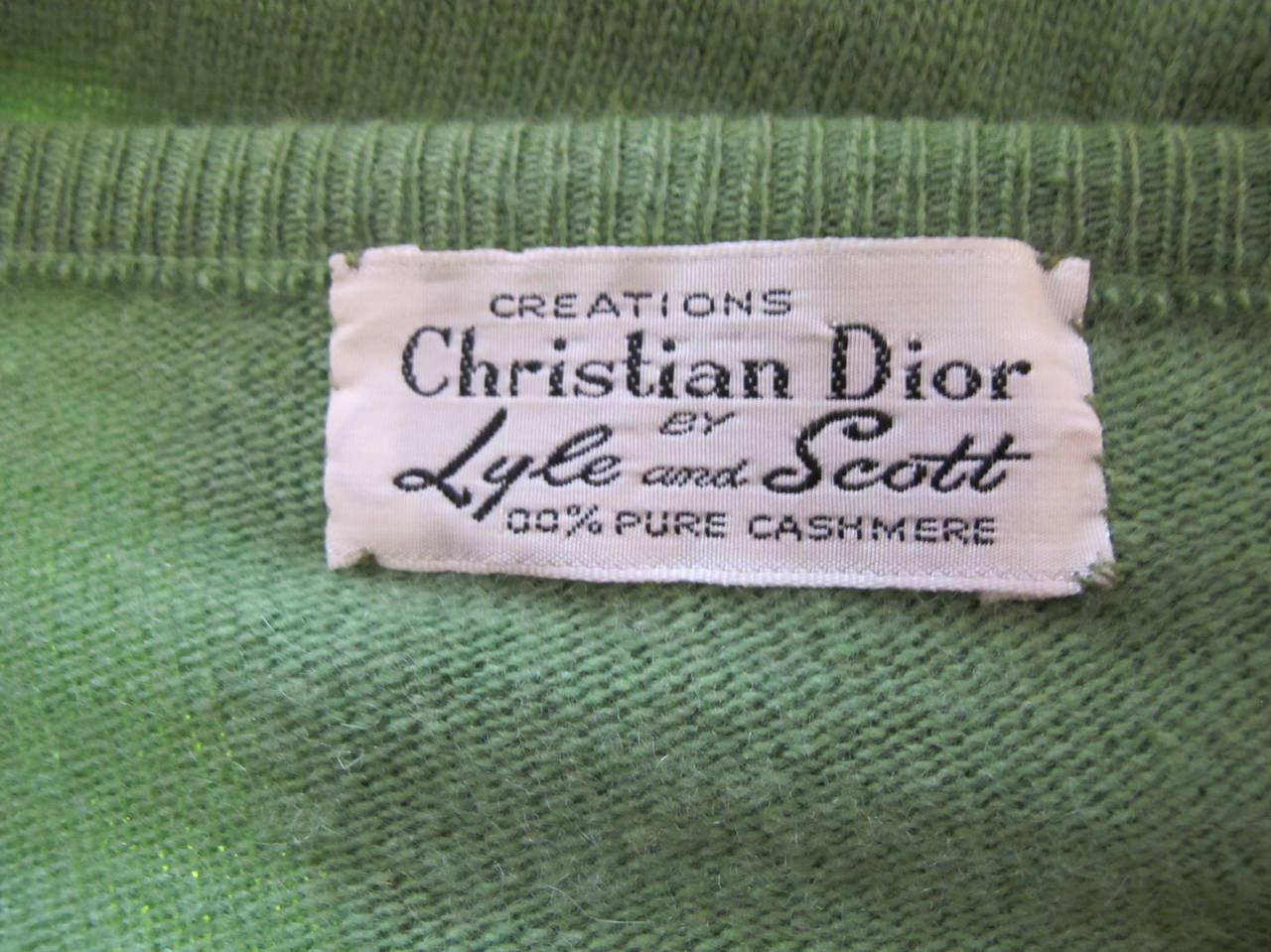New Christian Dior Lyle and Scott 1954 Cashmere Sweater at 1stDibs