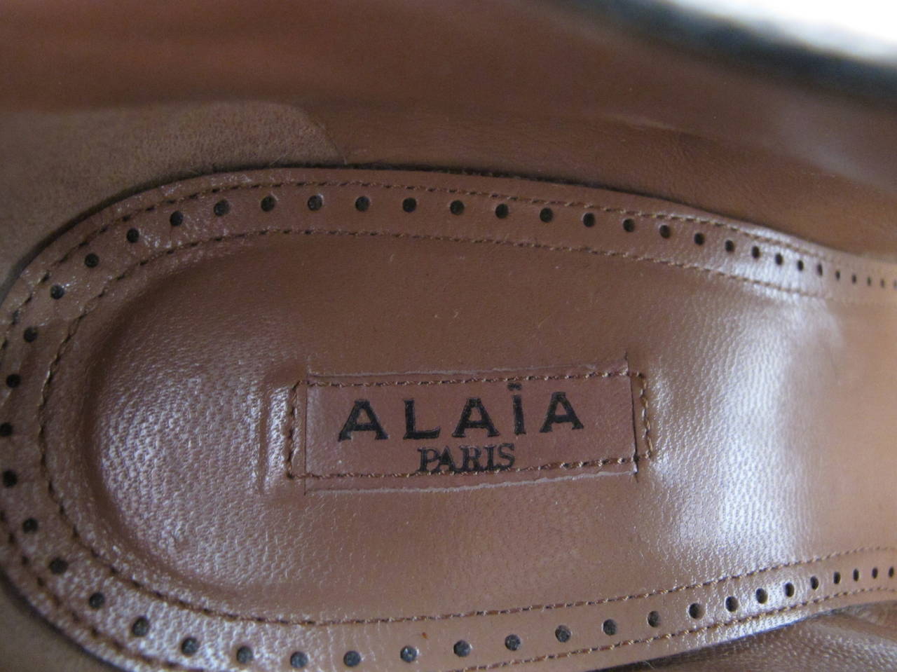 Women's Alaia Brown and White Zebra Shoes For Sale