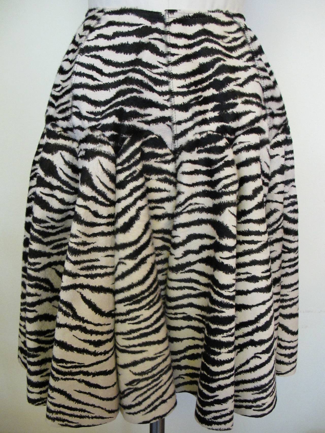 Alaia Luscious Zebra Skirt For Sale 1