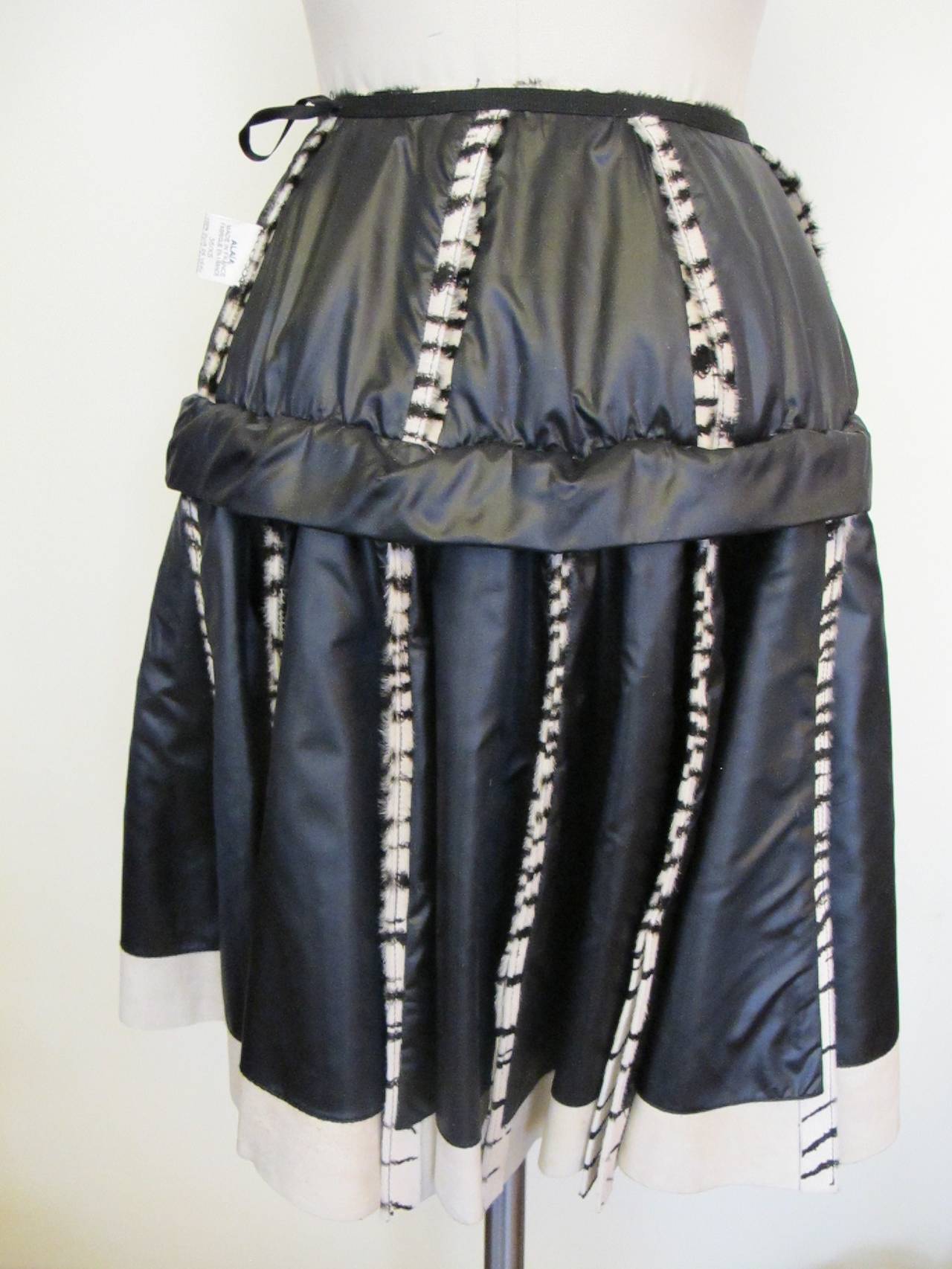 Alaia Luscious Zebra Skirt For Sale 2