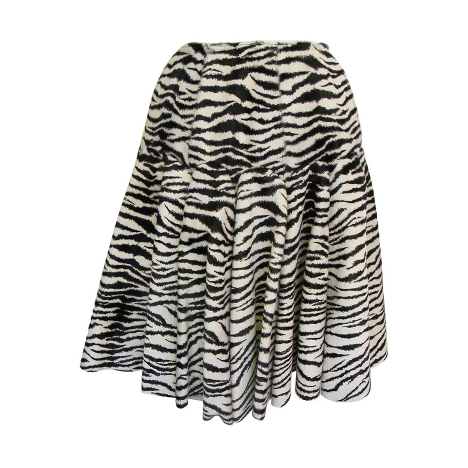 Alaia Luscious Zebra Skirt For Sale