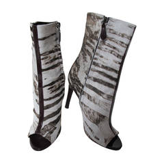 2013 Reed Krakoff Peeptoe Zebra Bootie 9