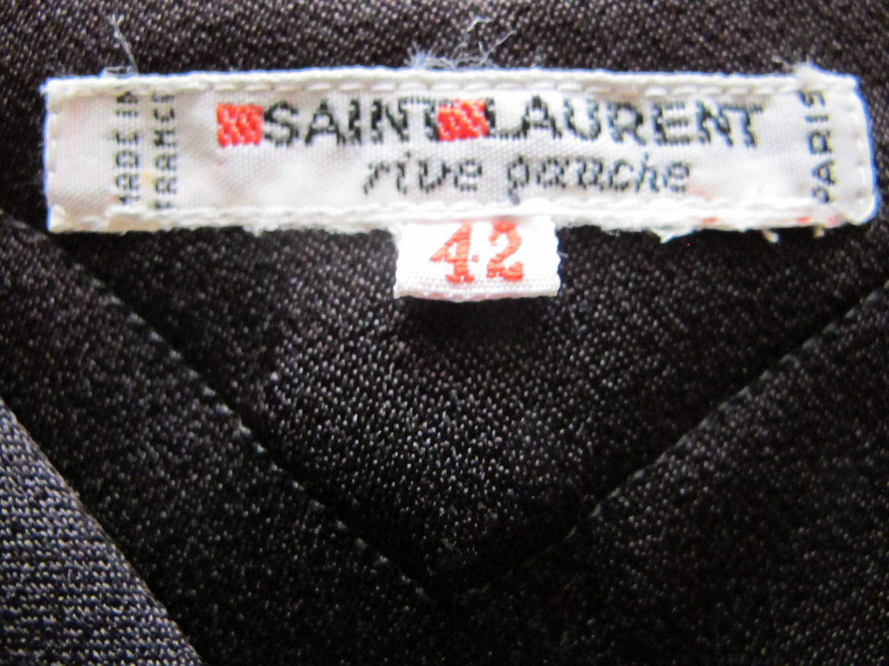 Yves Saint Laurent Rive Gauche Sleeveless Black Blouse For Sale 4