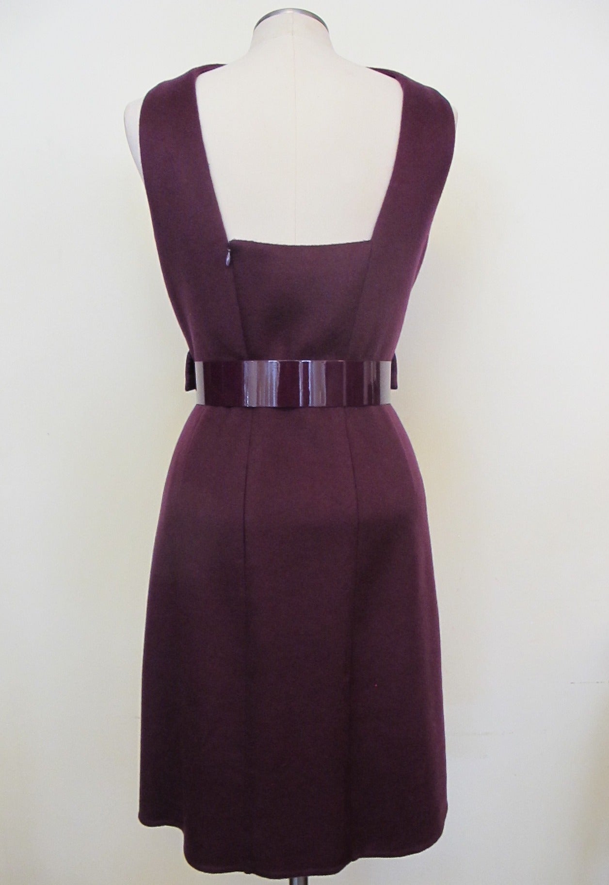 Akris Exquisite Plum Cashmere Dress In New Condition For Sale In San Francisco, CA