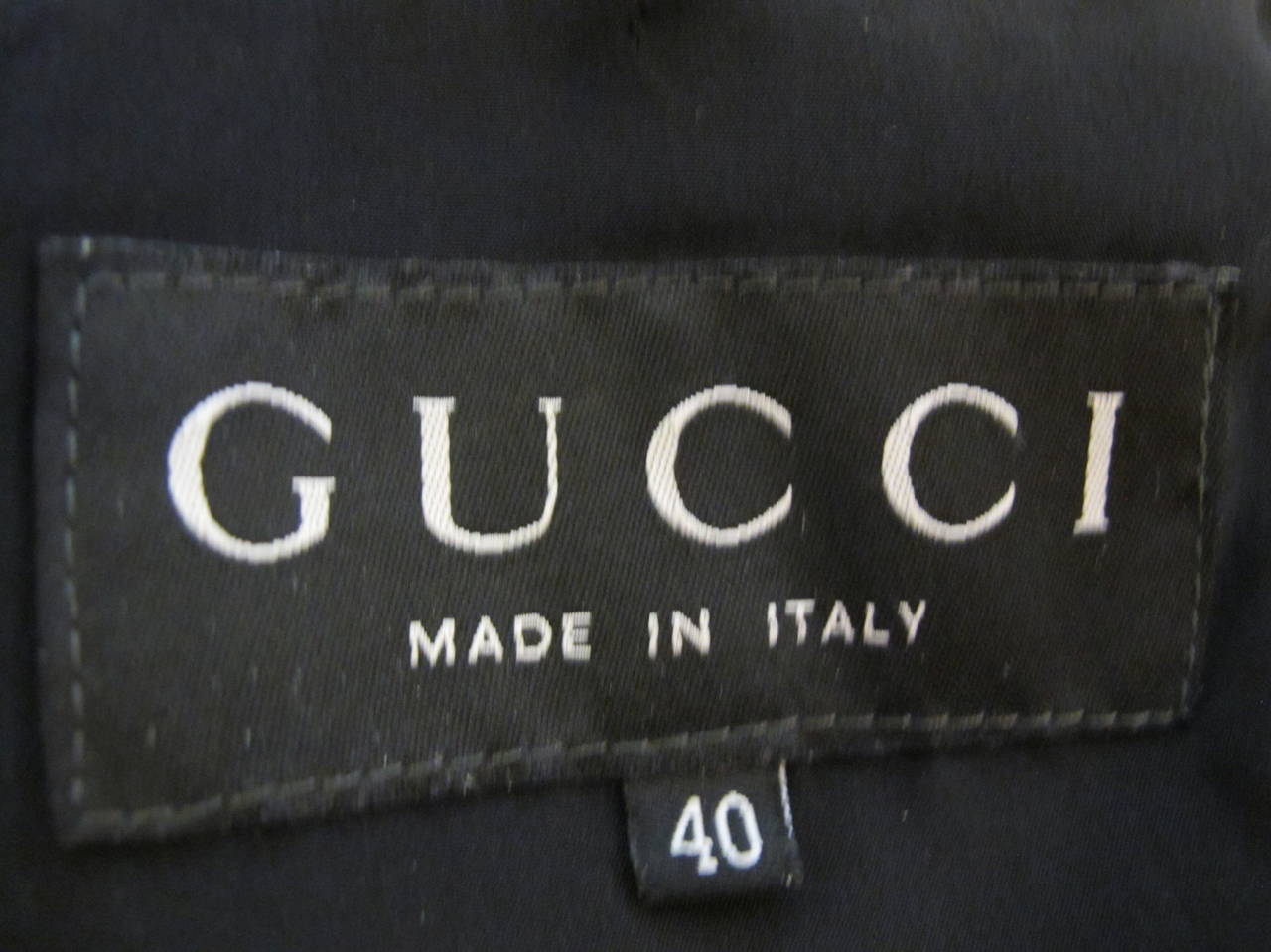 Iconic Tom Ford Black Leather Jacket for Gucci For Sale 5