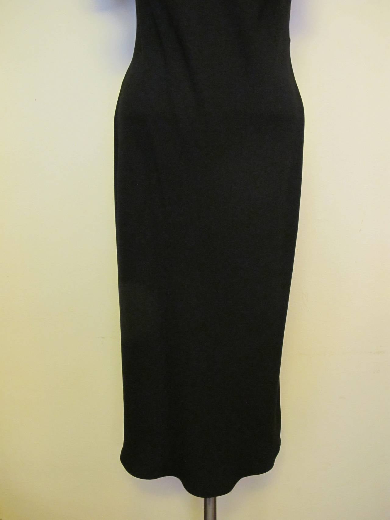 2009 John Galliano Paris Asymmetrical Black Cocktail Dress For Sale 2