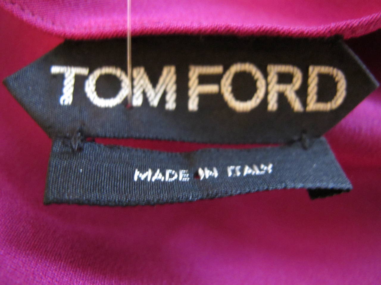 Tom Ford Fuchsia Halter Silk Blouse For Sale 2