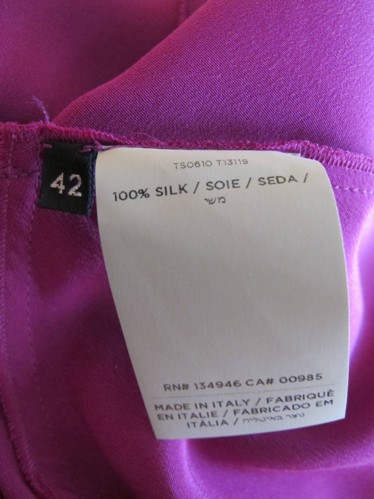 Tom Ford Fuchsia Halter Silk Blouse For Sale 3