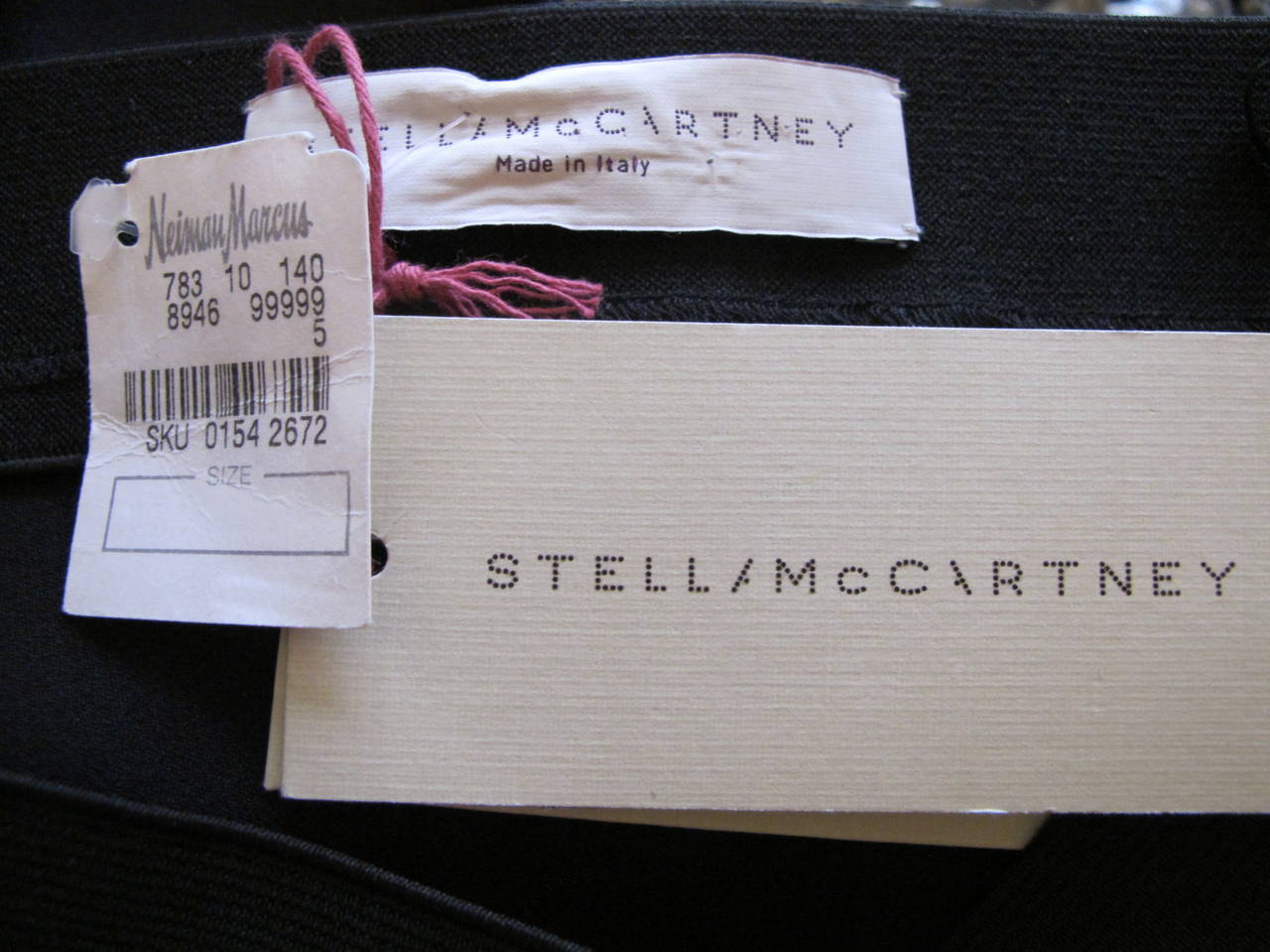 New Stella McCartney Stretch Black Slacks with Lace For Sale 3