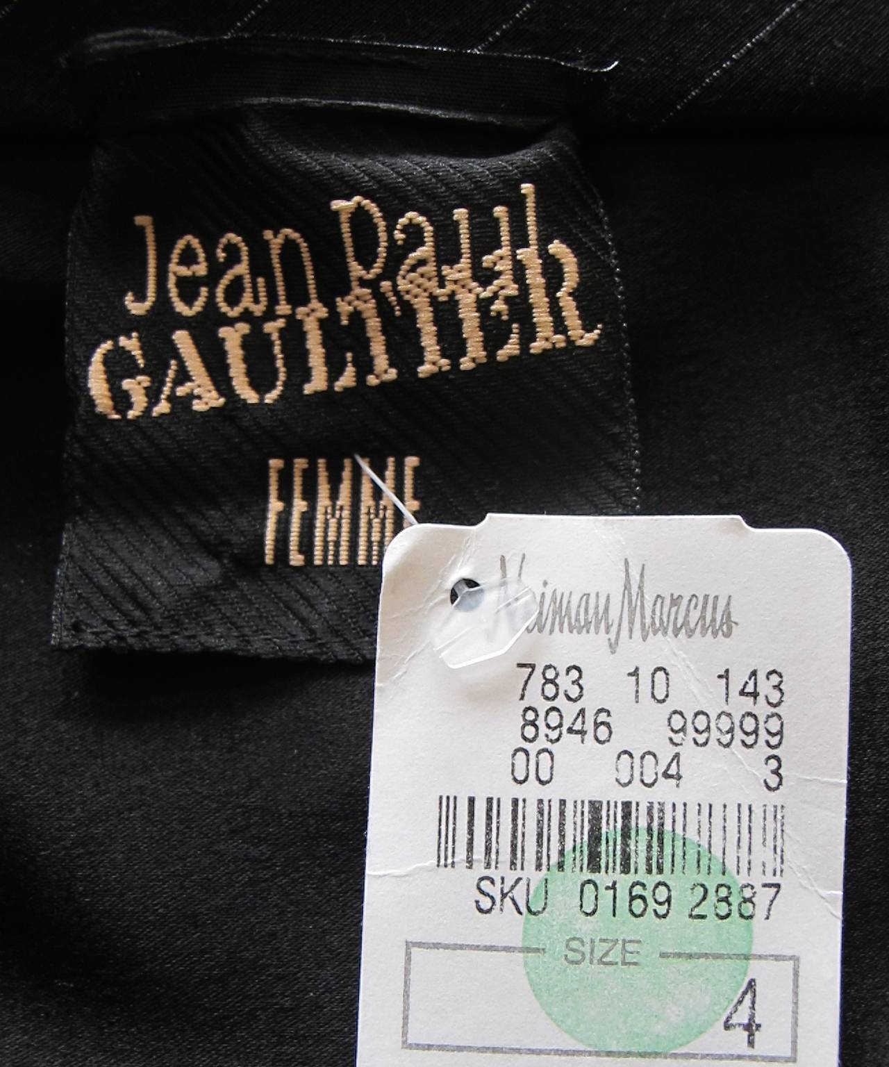 Asymmetrical Jean Paul Gaultier Pinstripe Dress For Sale 3