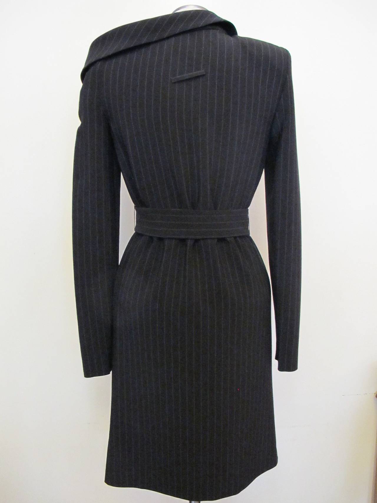 Asymmetrical Jean Paul Gaultier Pinstripe Dress For Sale 2