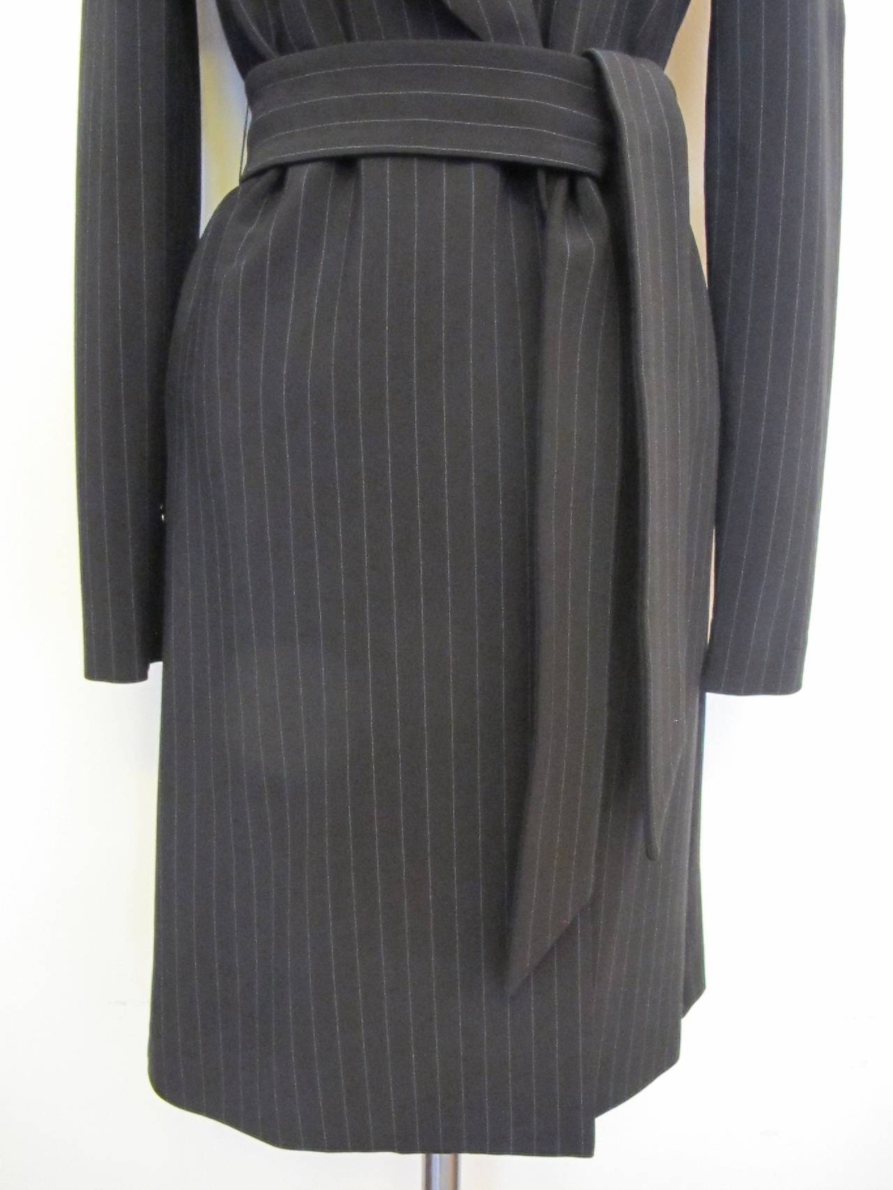 Asymmetrical Jean Paul Gaultier Pinstripe Dress In New Condition For Sale In San Francisco, CA