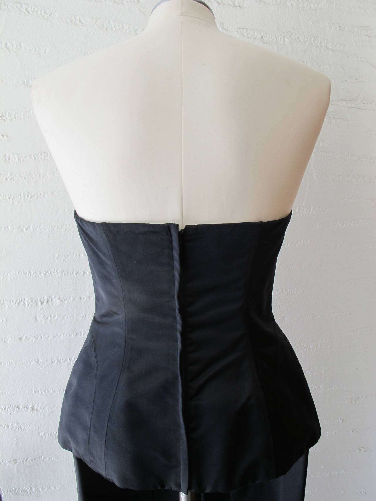 Tom Ford for Gucci Black Bustier and Matching Slacks In New Condition For Sale In San Francisco, CA