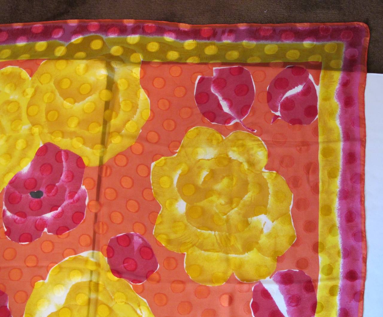 Glorious Large Colorful Scarf In Excellent Condition For Sale In San Francisco, CA