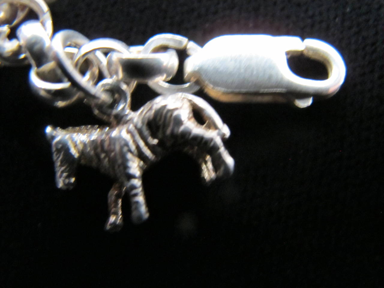 1950s Sterling Silver Charm Bracelet For Sale 6