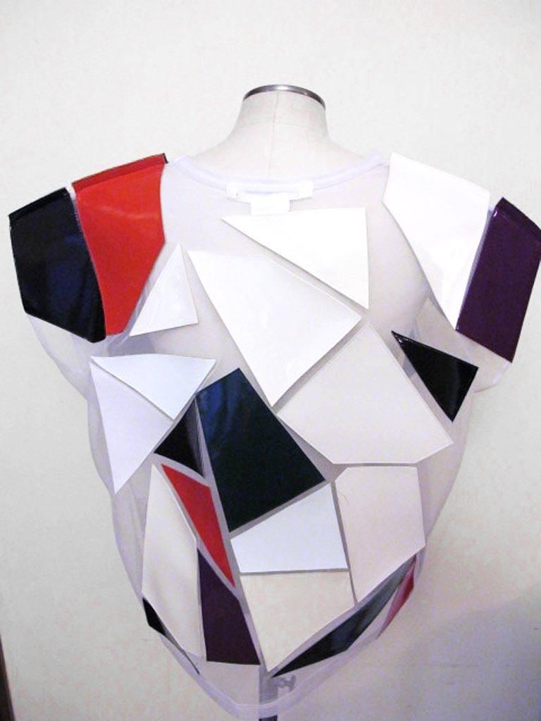 Women's NEW Spring 2015 Junya Watanabe Geometric Box Cut Blouse For Sale