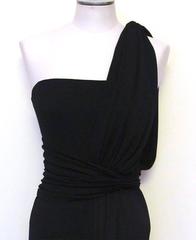 Bill Blass Dramatic Grecian Black Gown