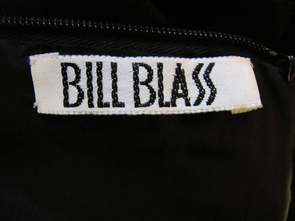 Bill Blass Dramatic Grecian Black Gown For Sale 4