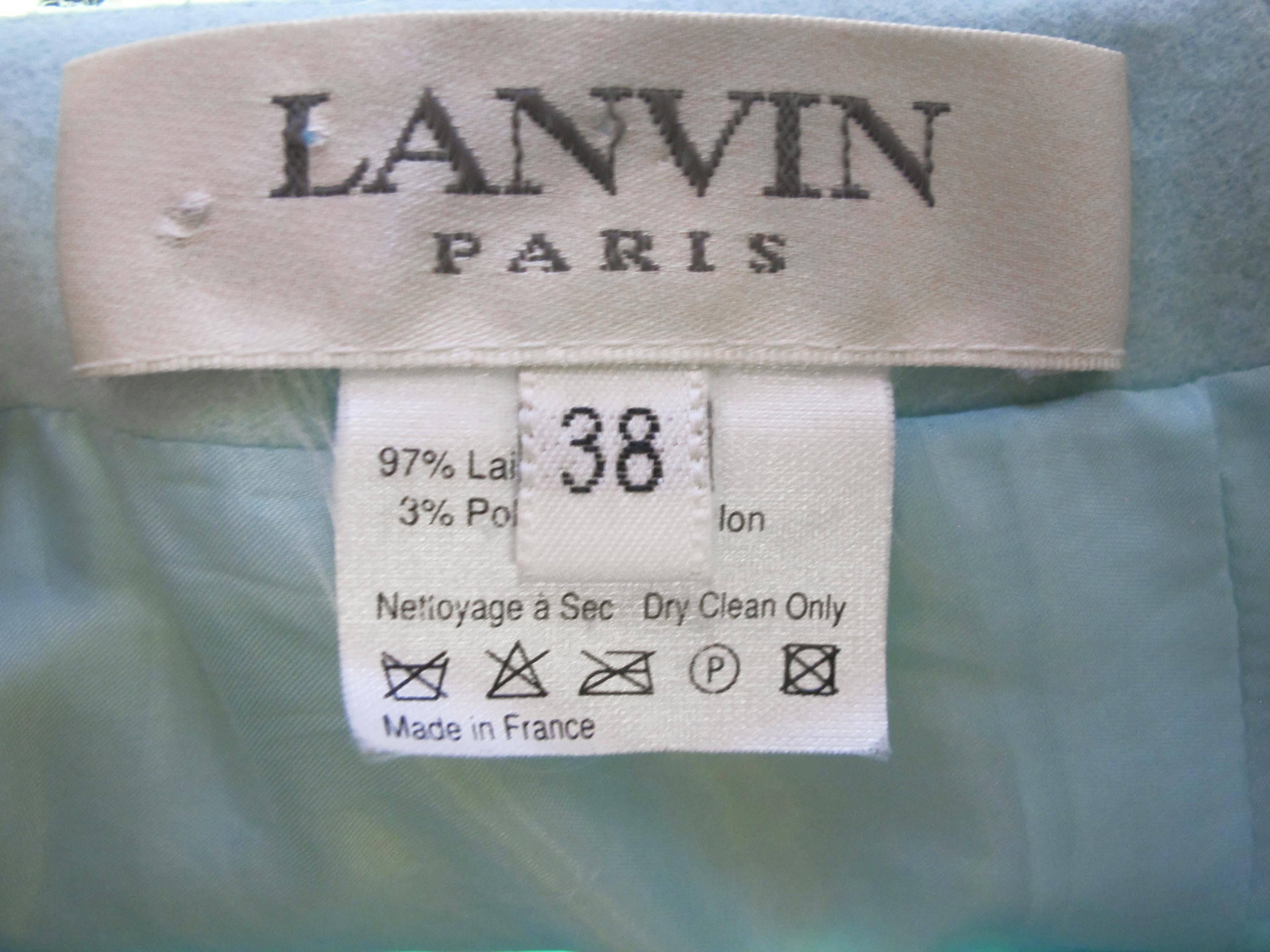 Chic Lanvin Two Piece Powder Blue Lush Evening Gown For Sale 4