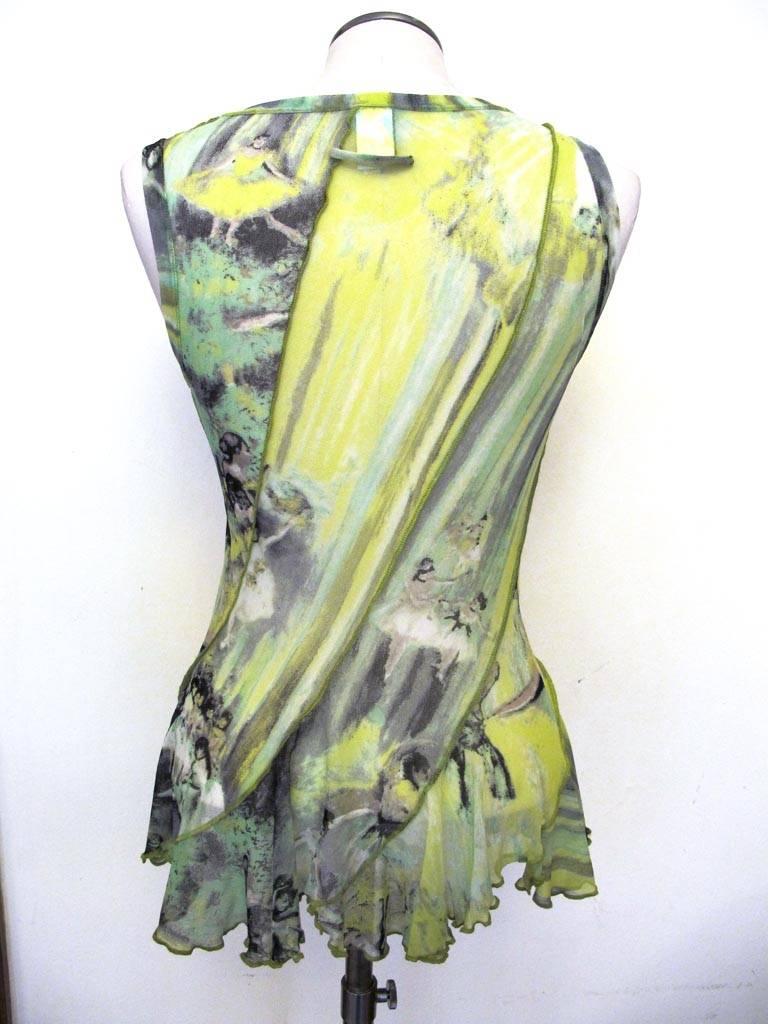 Jean Paul Gaultier Sleeveless Ballet Dancer Tank Top In Excellent Condition For Sale In San Francisco, CA