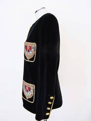 Escada Black Velvet Jacket with Embellishments