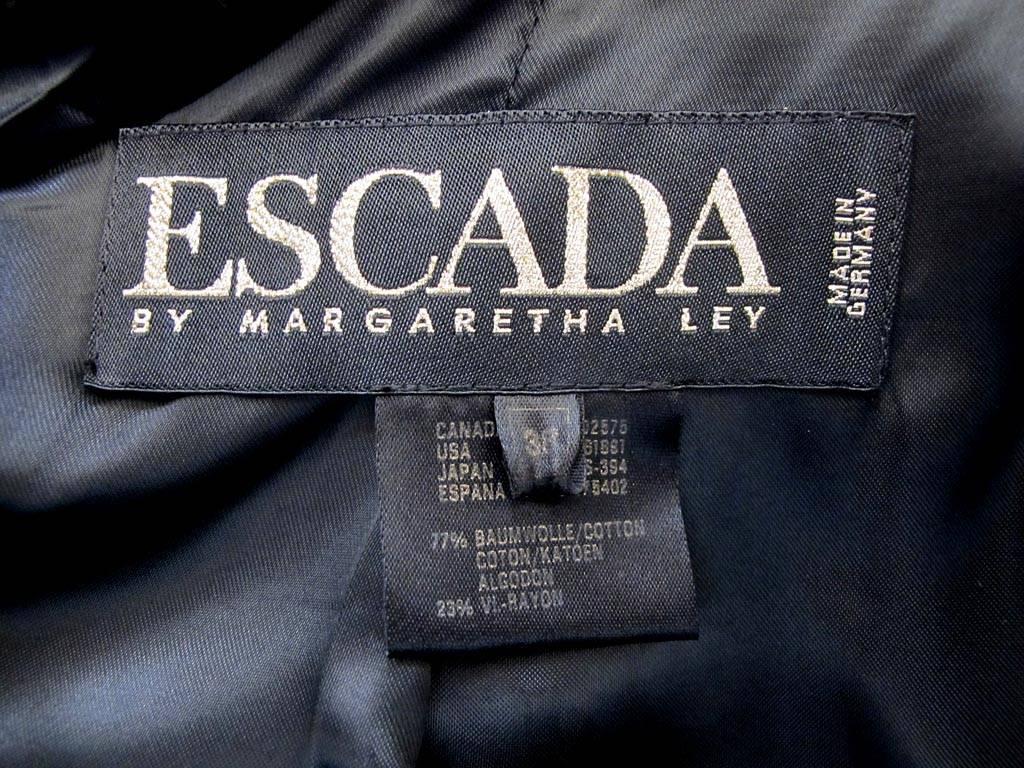 Escada Black Velvet Jacket with Embellishments  For Sale 3