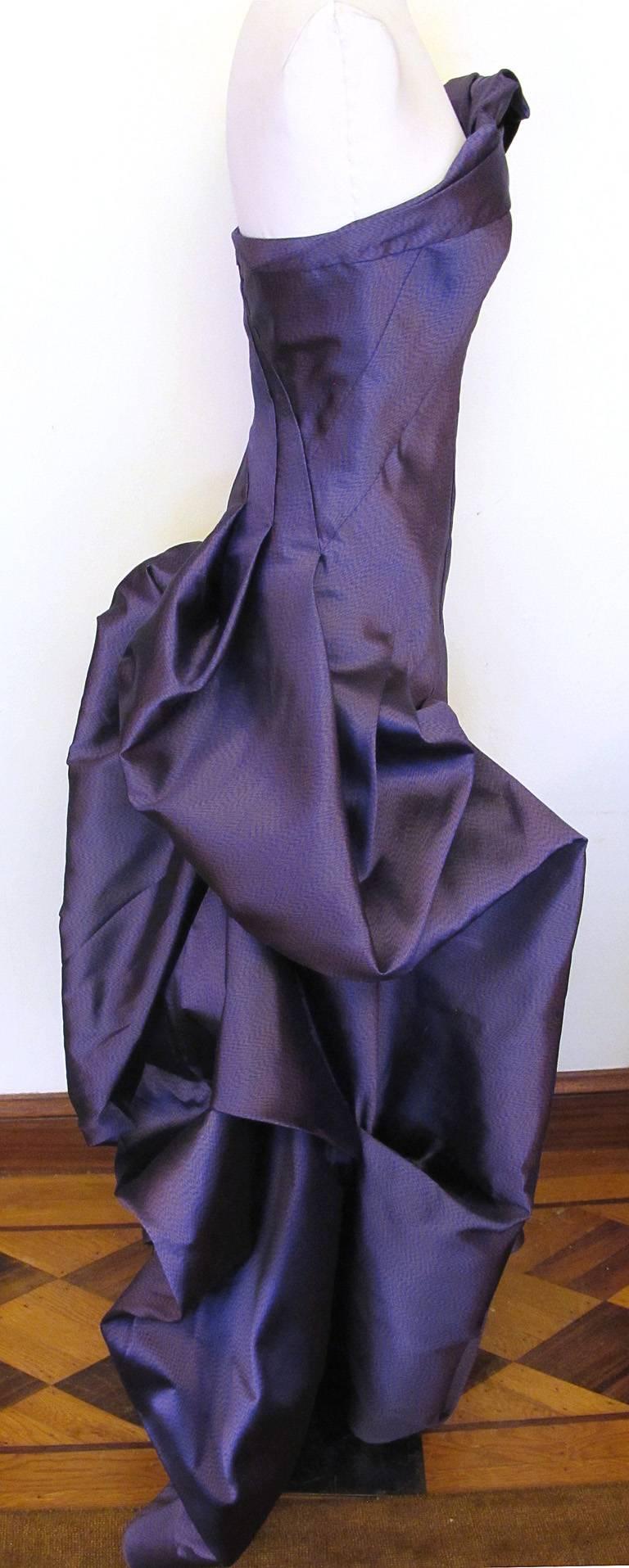 Rubin Singer Multi-Colored Strapless Ball Gown In Excellent Condition For Sale In San Francisco, CA
